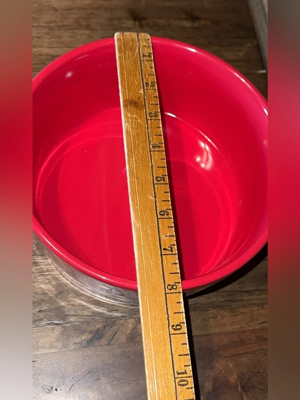 NWT RAE DUNN Christmas Holiday Red ‘Santa Paws’ Ceramic Pet Dog Large Bowl 8”